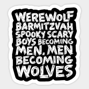 Werewolf Barmitzvah Sticker